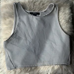 stripped forever 21 crop top